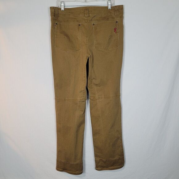 Browning Heritage Mens Canvas Pants Brown Tag 36x32 Fits 36x31 Articulated Knee - Picture 2 of 13